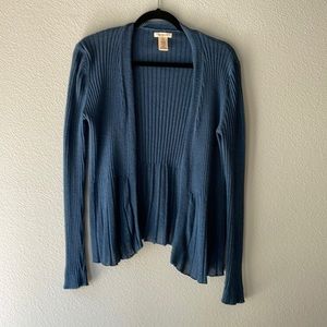 Max Studio Blue Open Cardigan, Sz M
